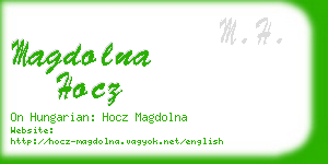 magdolna hocz business card